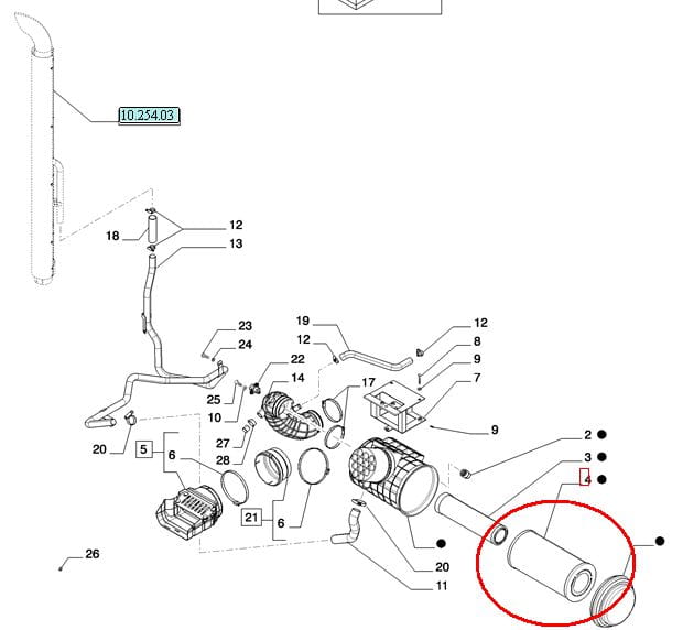 ВНЕШНИЙ ВОЗДУШНЫЙ ФИЛЬТР NEW HOLLAND CASE STEYR 87682990 - 82028977 - 82034628