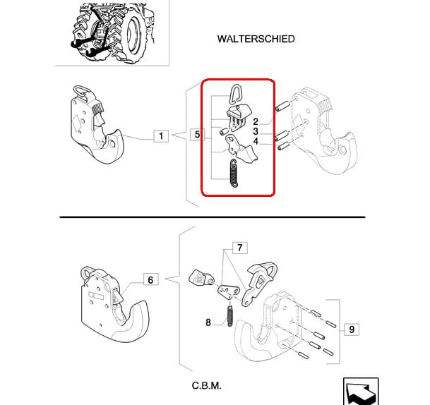 ЗАЩЕЛКИВАЮЩИЙСЯ КОРПУС NEW HOLLAND CASE 155700740727 - 9970155 - 86017137