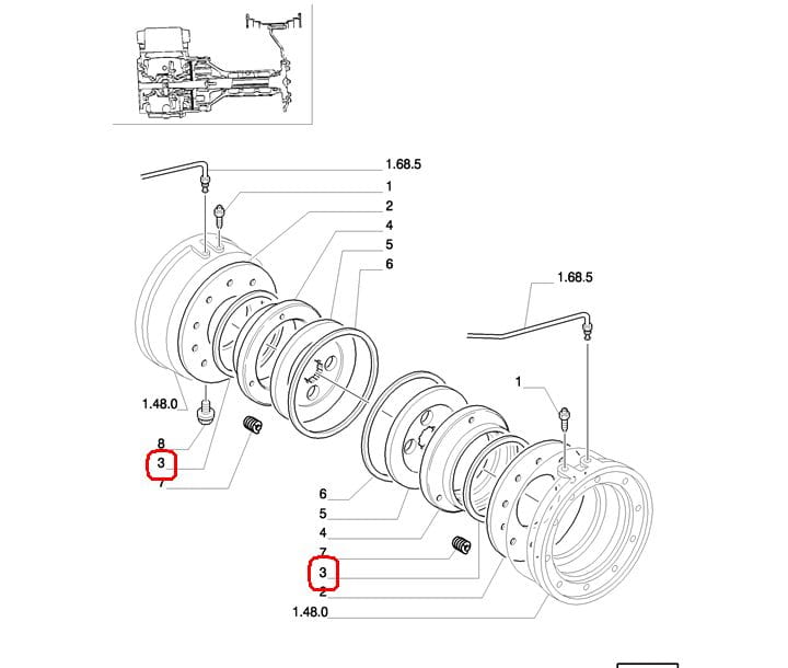 ПРОКЛАДКА ТОРМОЗОВ NEW HOLLAND CASE STEYR 87388221