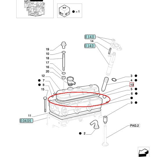 ПРОКЛАДКА КРЫШКИ КЛАПАНА NEW HOLLAND CASE STEYR 99460554