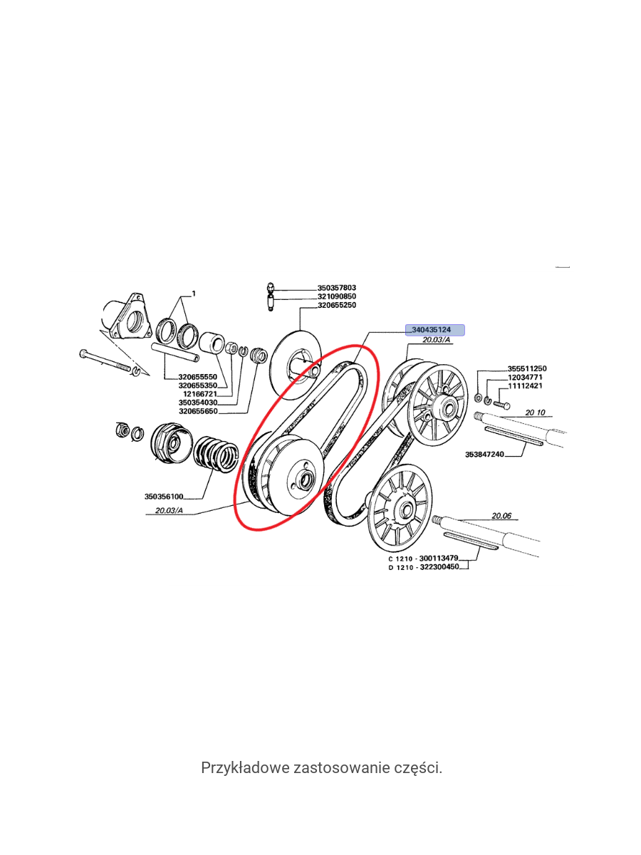 РЕМЕНЬ МОЛОТИЛКИ LAVERDA NEW HOLLAND 340435124