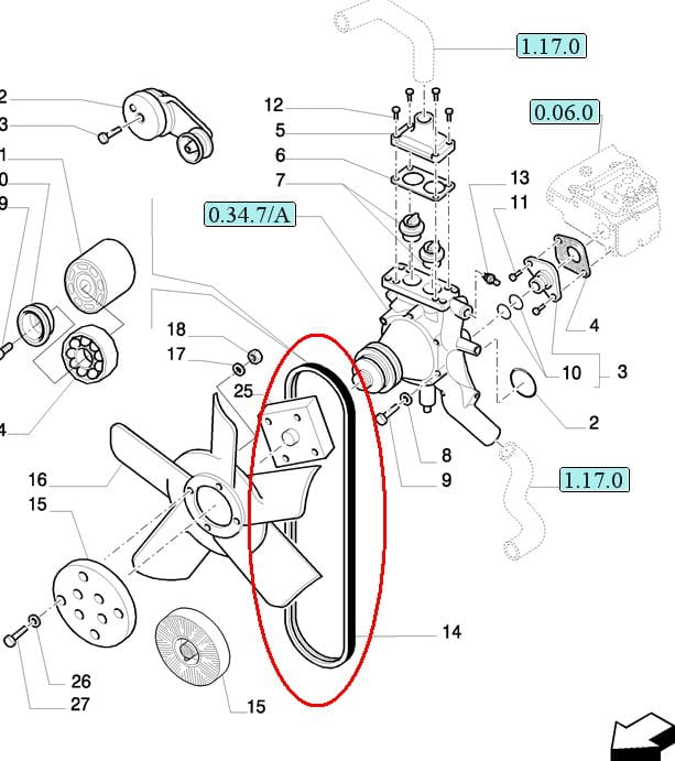 ПОЛИКЛИНОВОЙ РЕМЕНЬ NEW HOLLAND CASE 87800858-87309962