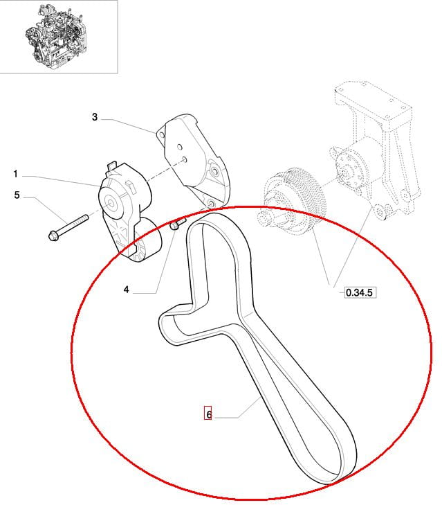 PASEK WIELOKLINOWY NEW HOLLAND CASE STEYR 4899178 - A77938 - 5802350476
