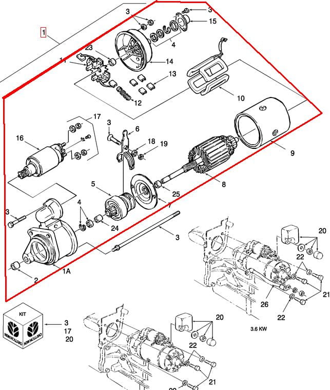 СТАРТЕР NEW HOLLAND CASE 82021372-87755550