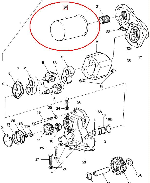 FILTR HYDRAULIKI NEW HOLLAND 83912256 - D6NNB486A - 84263773