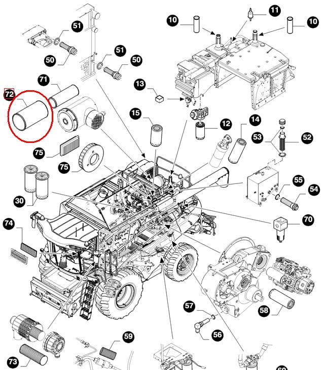 ВНЕШНИЙ ВОЗДУШНЫЙ ФИЛЬТР NEW HOLLAND CASE 84386403 - 84432503 - 84819117