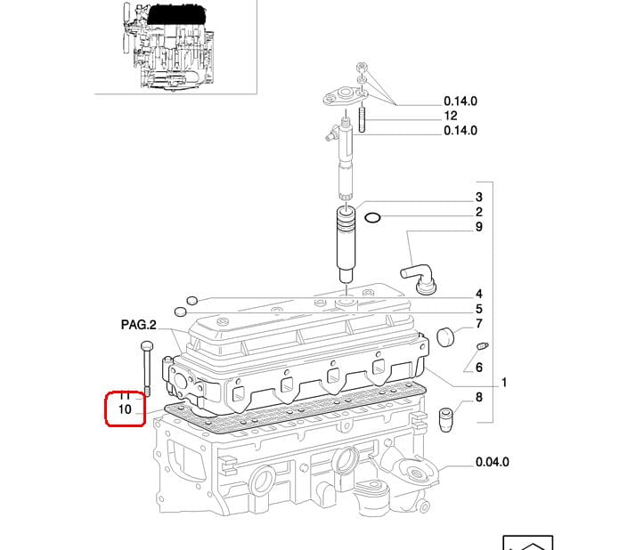 ПРОКЛАДКА ГОЛОВКИ БЛОКА ЦИЛИНДРОВ NEW HOLLAND CASE 98472008-1907833