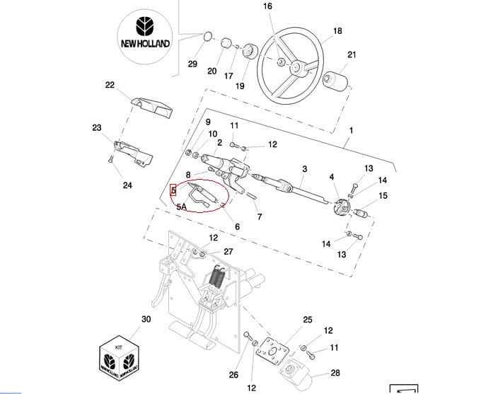 АМОРТИЗАТОР РУЛЯ NEW HOLLAND 86502831