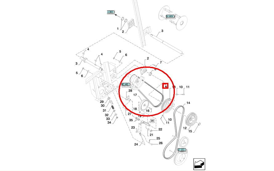 РЕМЕННЫЙ ПРИВОД NEW HOLLAND 87580099