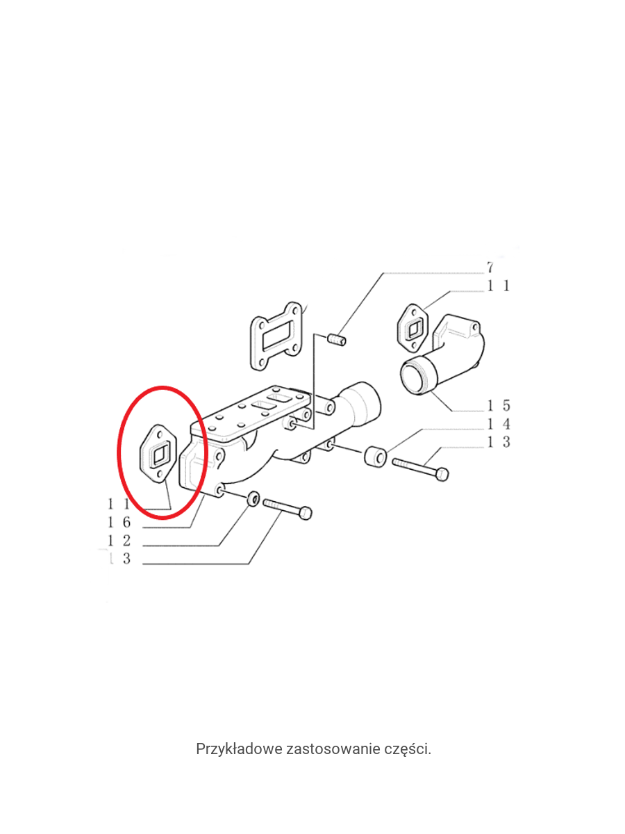 Прокладка коллектора малая - New Holland CNH 98434847
