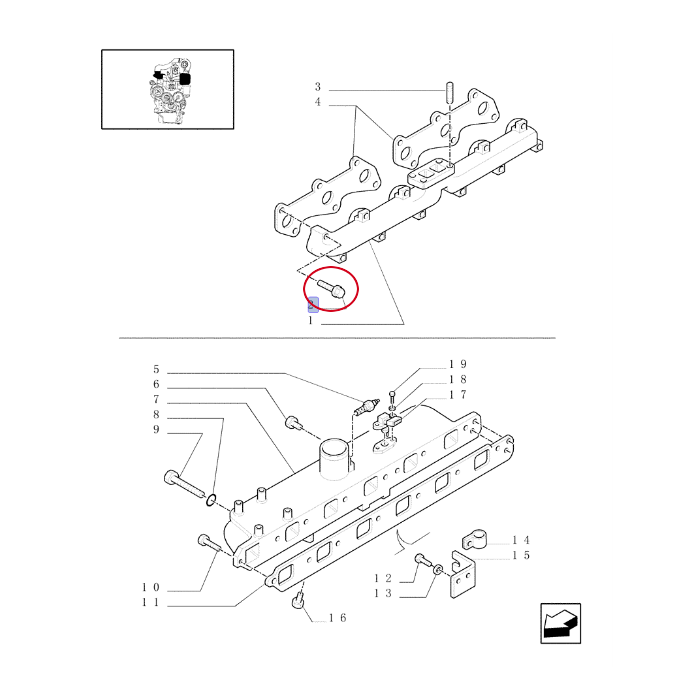 КОЛЛЕКТОРНЫЙ ВИНТ NEW HOLLAND CASE 87332791-87802145