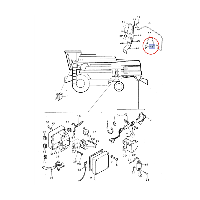 Выключатель на педали сцепления New Holland TC56 89818685-9818685