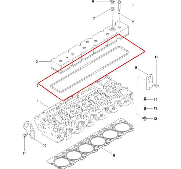 Прокладка крышки New HOLLAND CASE J905449