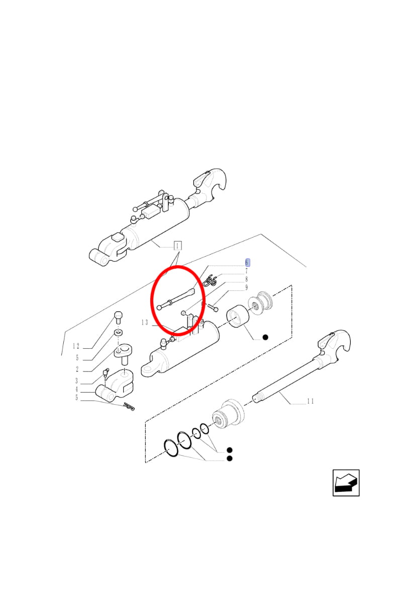 ЦЕНТРАЛЬНЫЙ ВИНТОВОЙ РЫЧАГ NEW HOLLAND CASE CNH 5172394 - 9970254 - 5172612 - 5133116