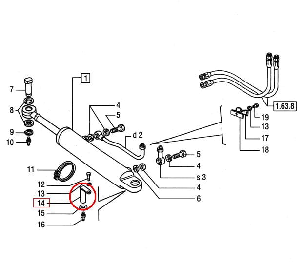 ШТИФТ ПРИВОДА ПОВОРОТА NEW HOLLAND CASE 5142236
