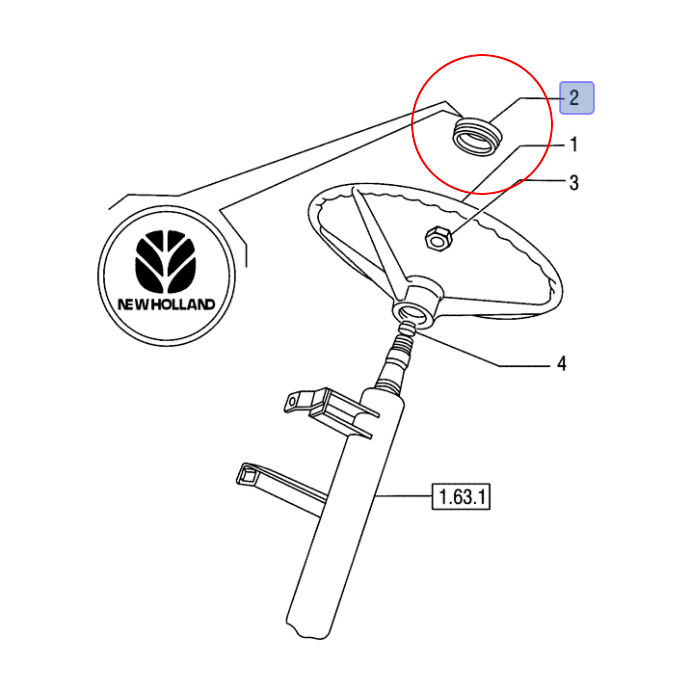 ЗНАЧОК NEW HOLLAD НА РУЛЕ 5167653