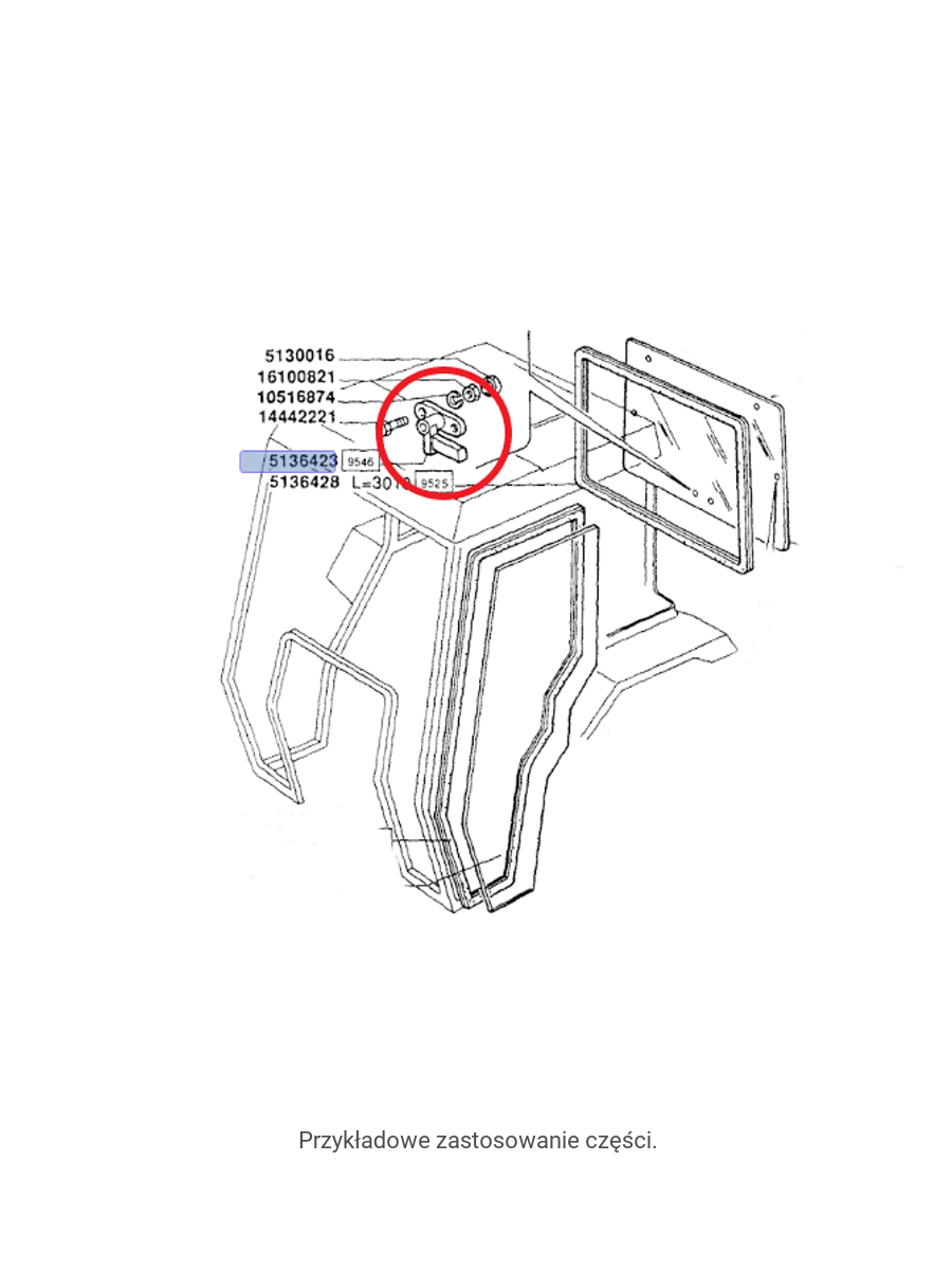 Ручка стеклоподъемника New Holland CNH 5136423
