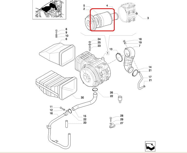 ВНЕШНИЙ ВОЗДУШНЫЙ ФИЛЬТР NEW HOLLAND CASE STEYR 87517154