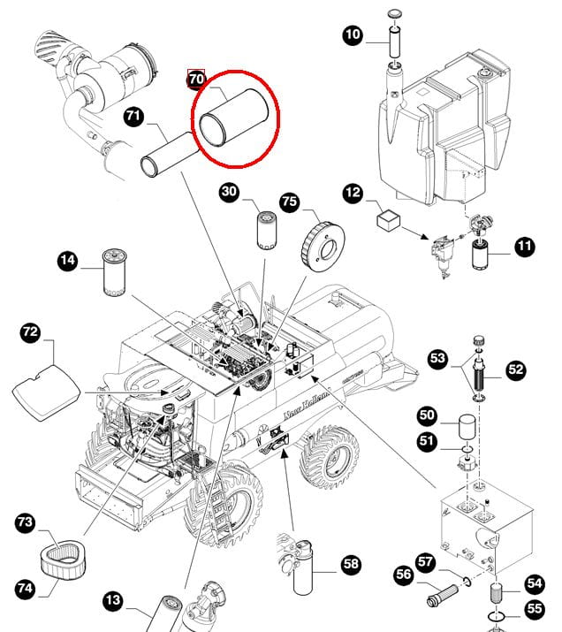ВНЕШНИЙ ВОЗДУШНЫЙ ФИЛЬТР NEW HOLLAND CASE 84072431