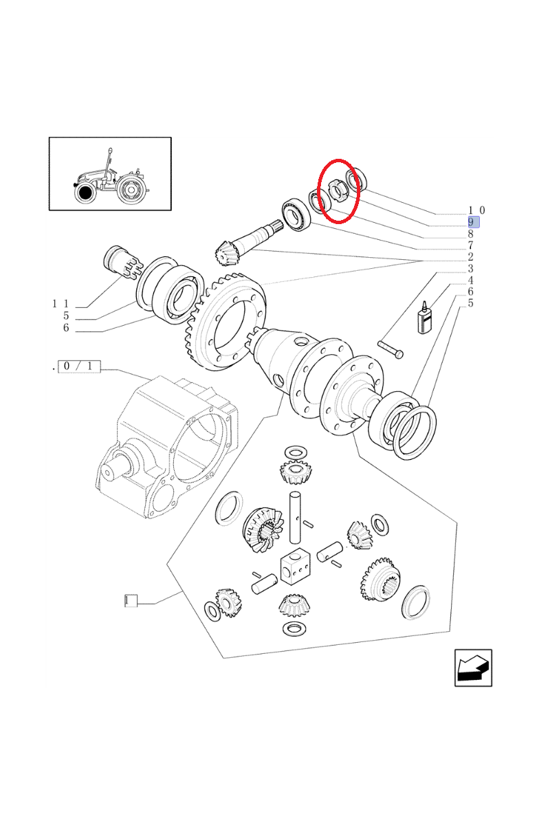 Гайка корончатая New Holland CNH 87289576-9975327