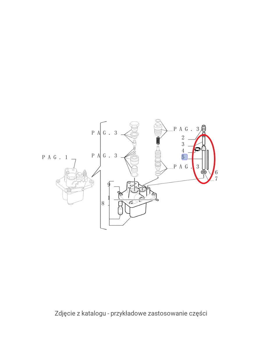 Слайдер гидравлического клапана New Holland CNH 5149745
