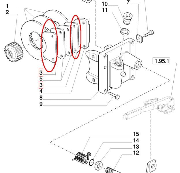 ТОРМОЗНАЯ КОЛОДКА NEW HOLLAND CASE 5158941-5158120