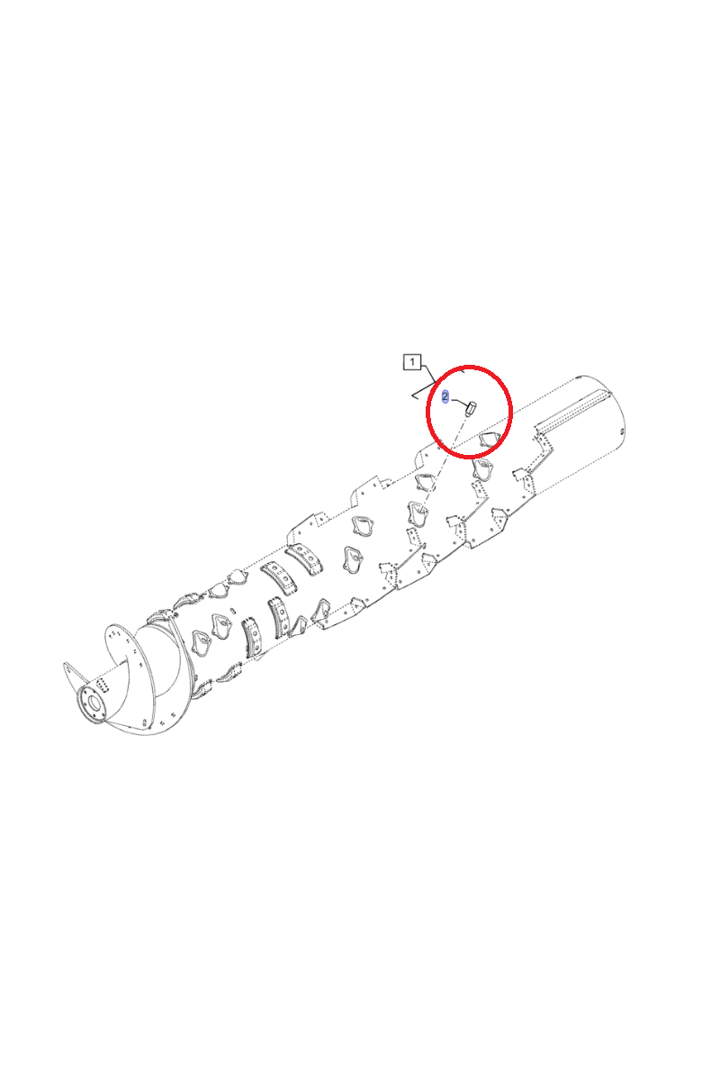 Palec rotora 76mm New Holland CNH 9845841 - 89845841 - 87555194