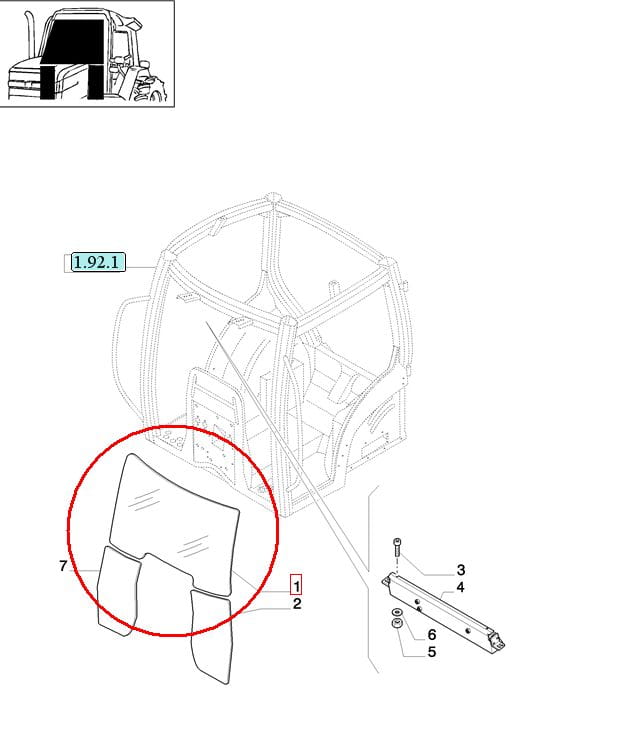 ВЕТРОВОЕ СТЕКЛО НЕУЛОВИМОЕ NEW HOLLAND CASE STEYR 87304257-82030483
