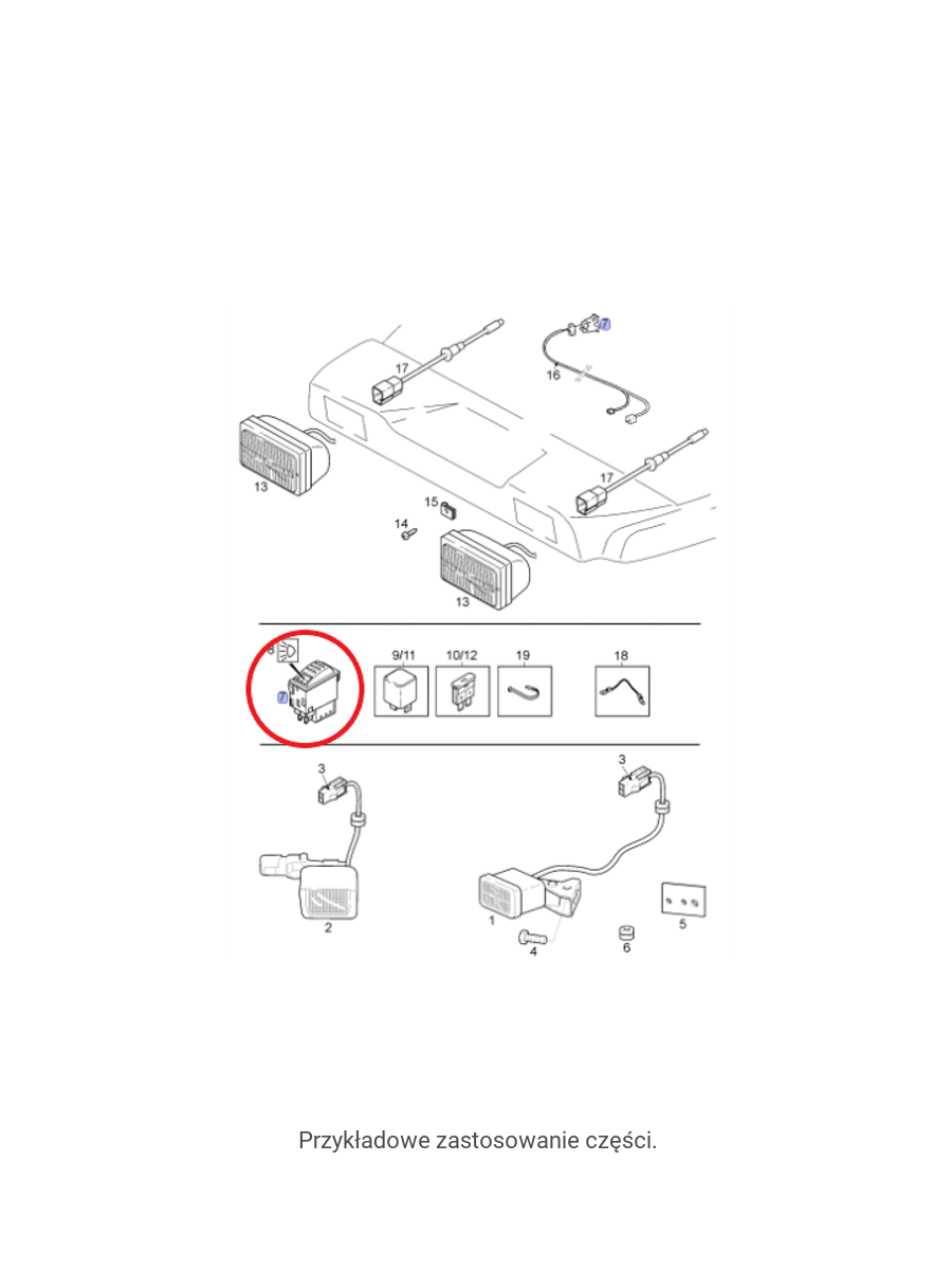 Тумблер рабочих огней New Holland CNH CASE 1-40-158-601