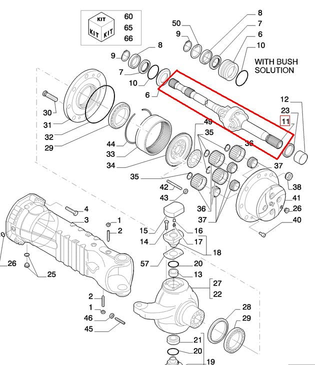 ПОЛУОСЬ КПЛ. NEW HOLLAND 85806961 - 71490711 - 84261458