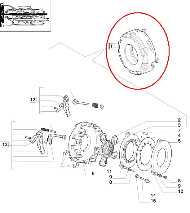 СЦЕПЛЕНИЕ ДВИГАТЕЛЯ NEW HOLLAND CASE 84328334 - 5097923 - 47583359 - 47953608