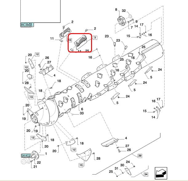 НАБОР ЦЕПЕЙ ДЛЯ CR НА ПРАВЫЙ РОТОР (3ШТ В КОМПЛЕКТ) NEW HOLLAND 84050520