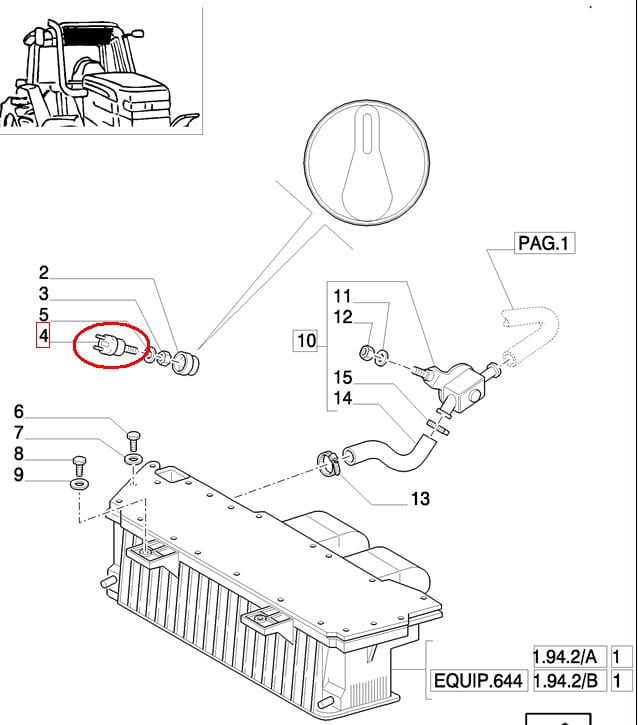 ПОТЕНЦИОМЕТР РЕГУЛИРОВКИ ВЕТРОВОГО СТЕКЛА NEW HOLLAND CASE 83907434-D5NN15122A