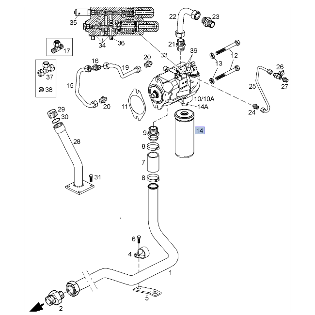 FILTR HYDRAULIKI NEW HOLLAND STEYR 84469093 - 84074777