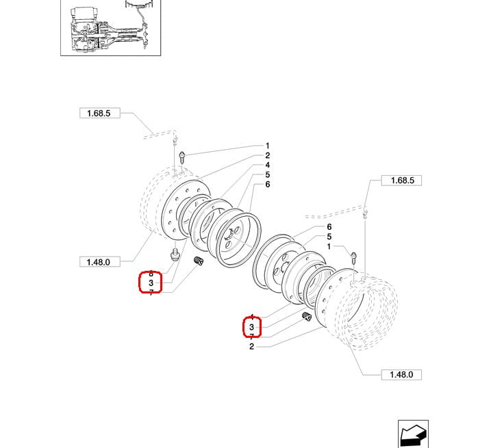 ПРОКЛАДКА ТОРМОЗОВ NEW HOLLAND CASE STEYR 87388219
