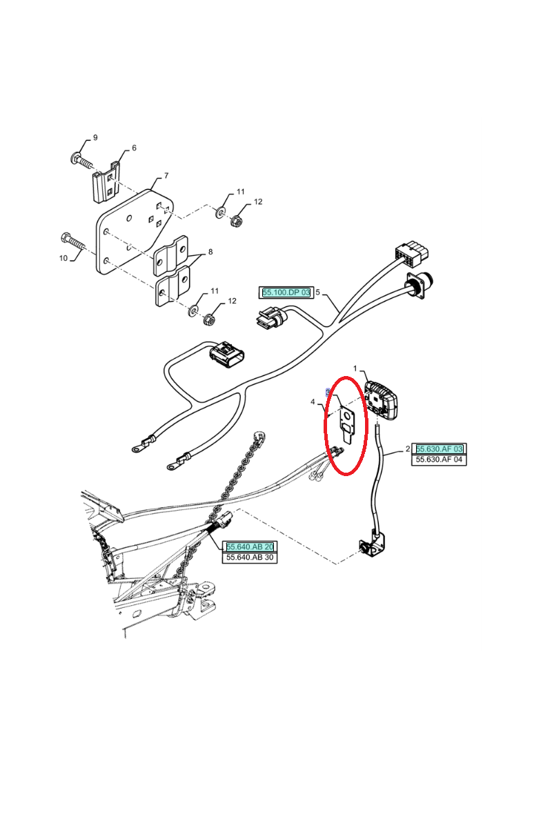 Монтажная пластина New Holland CNH 47557453 - 47691332