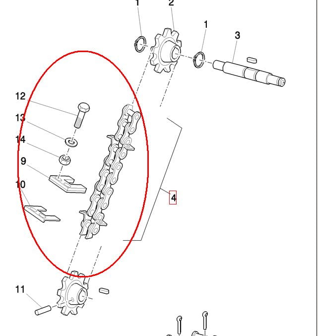 ЛОПАСТНАЯ ЦЕПЬ NEW HOLLAND CASE 84015232