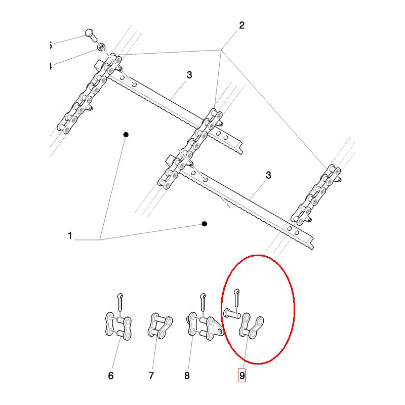 ПОЛУСВЯЗКА ЦЕПИ NEW HOLLAND CASE 80040242-40242