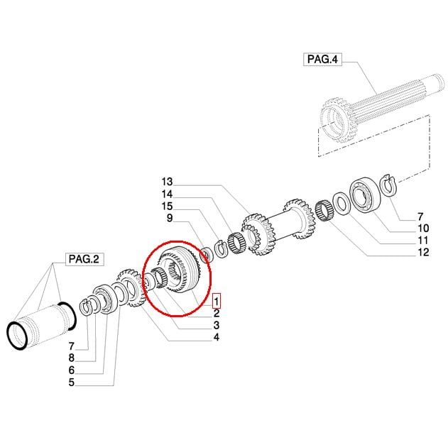 SYNCHRONIZATOR REWERSU NEW HOLLAND CASE 5186629 - 5161828