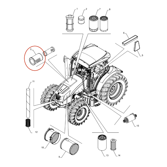 ВНЕШНИЙ ВОЗДУШНЫЙ ФИЛЬТР NEW HOLLAND CASE STEYR 84479228