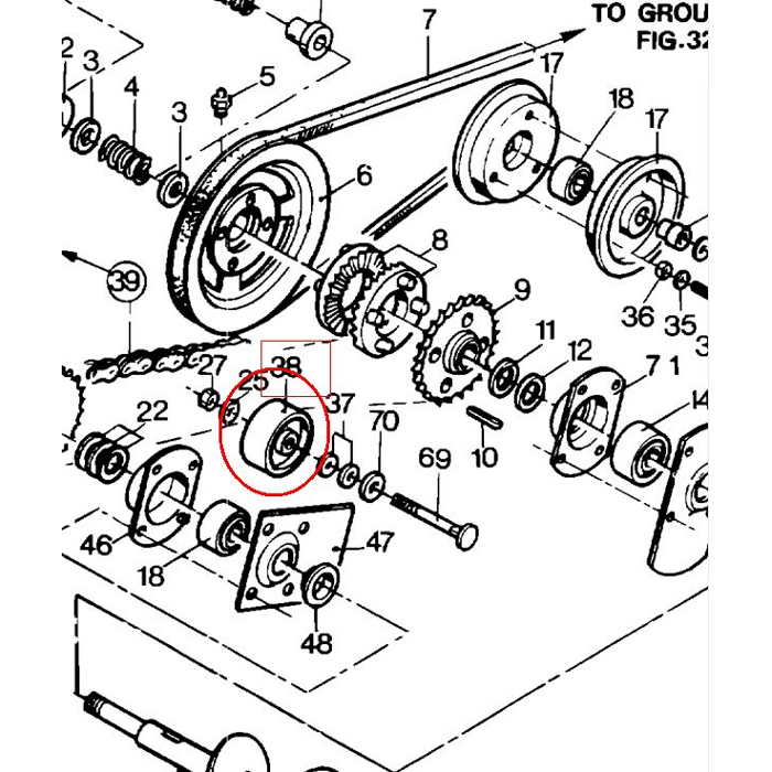 ПЛАСТИКОВЫЙ РОЛИК-НАТЯЖИТЕЛЬ ЦЕПИ NEW HOLLAND CASE 80451361 - 80334970 - 334970