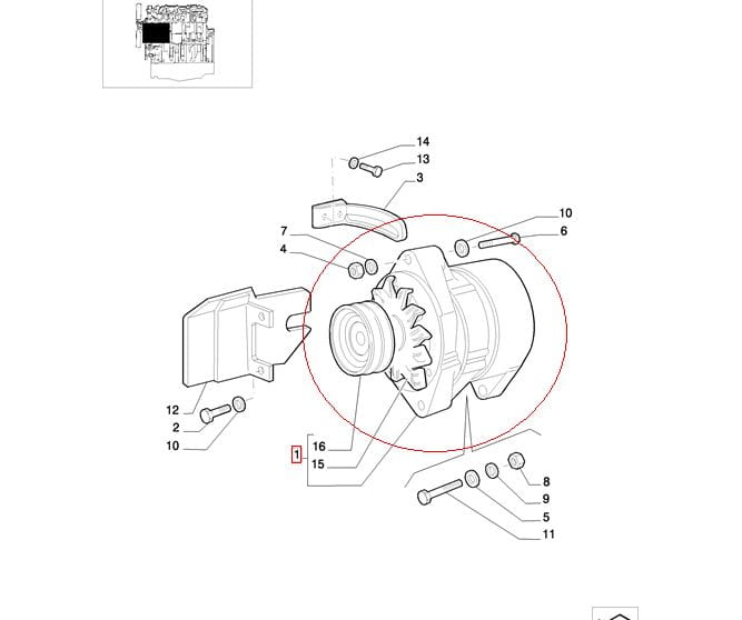 ALTERNATOR 65A NEW HOLLAND CASE 500322764