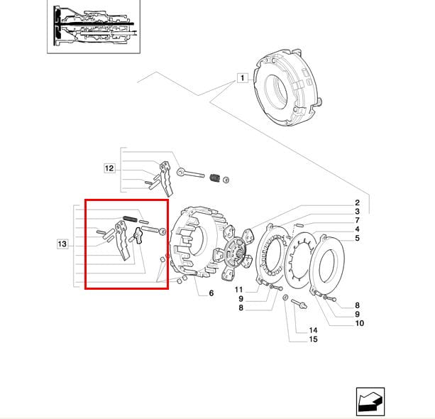 КОМПЛЕКТ НОЖЕК СЦЕПЛЕНИЯ (ДЛИННЫЙ) NEW HOLLAND CASE 5080820
