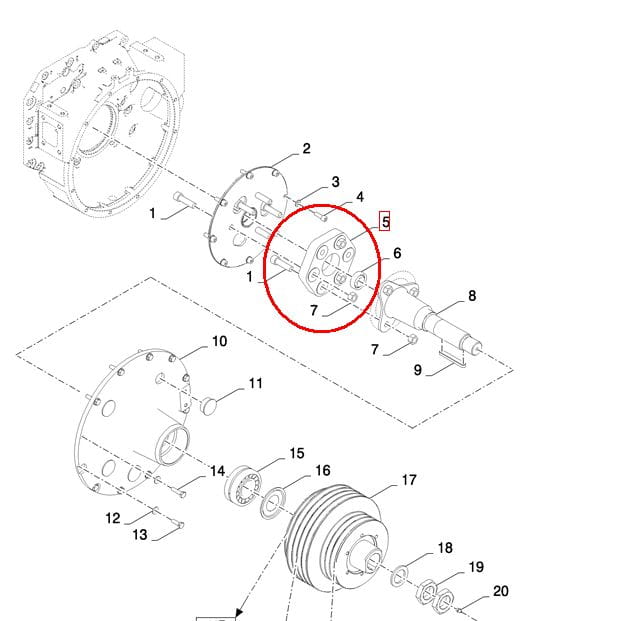 КОРПУС 80450679 - 450679 РЕЗИНОВОГО СЦЕПЛЕНИЯ ДВИГАТЕЛЯ NEW HOLLAND