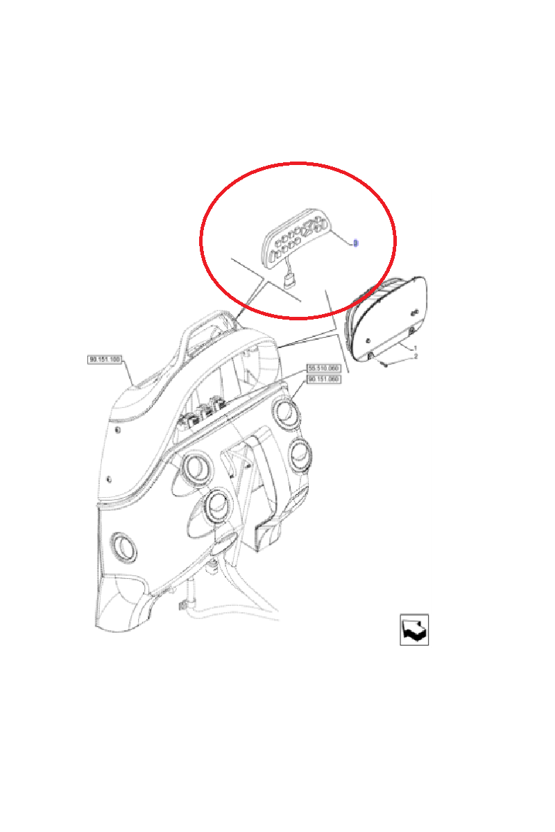 Панель управления - клавиатура New Holland CNH 48017905-48176595