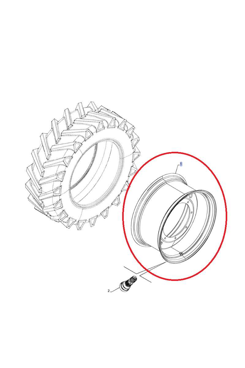Обод белый New Holland CNH 14x28-82018720-82018731