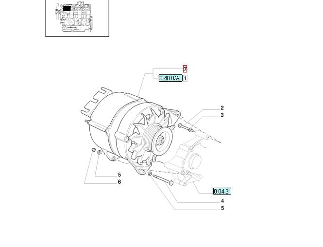 ALTERNATOR 120A NEW HOLLAND CASE 87755553 - 47744887