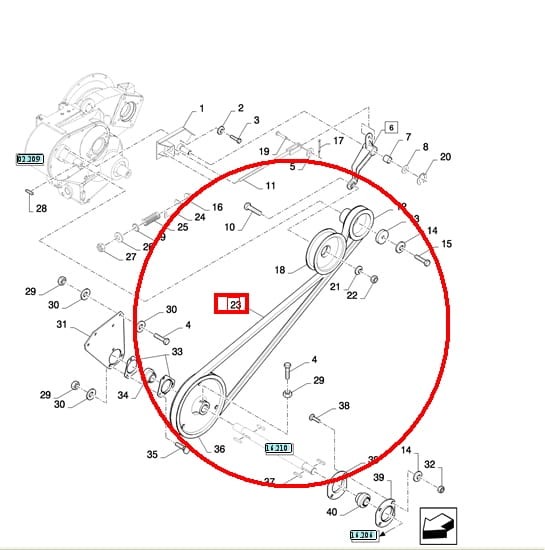 РЕМЕНЬ ДЛЯ ВЫГРУЗКИ ЗЕРНА NEW HOLLAND CASE 87011585