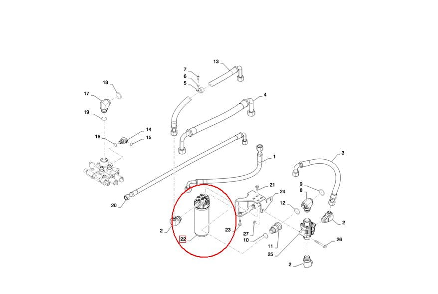 FILTR HYDRAULIKI NEW HOLLAND CASE 84202794 - 47833564