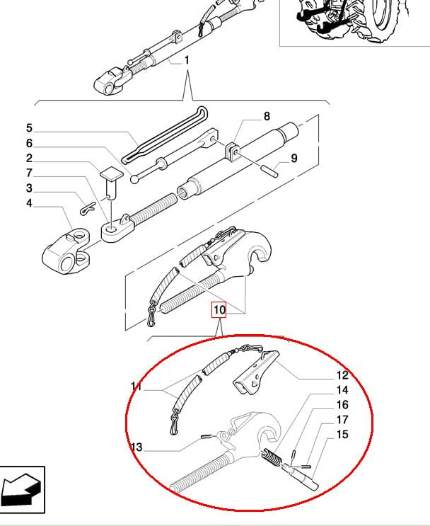 ЦЕНТРАЛЬНЫЙ БОЛТ КРЮК 3 KAT. NEW HOLLAND 5164112 - 5174401 - 82032556
